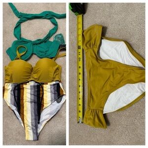SIMONS bikini top and bottom, POINT ZERO bikini top both size M / 10